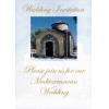 Authentic Mediterranean Chapel Wedding Invitation